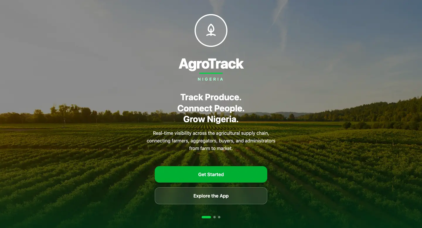 Agrotrack webapp screenshot